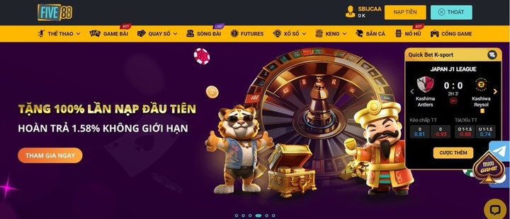 Giới thiệu FIVE88 nhà cái cá cược hoàn hảo nhất Châu Á