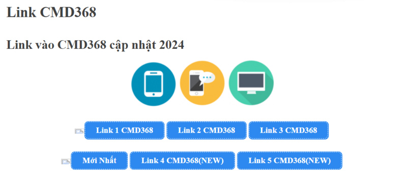 Cập nhật đường link mới nhất của CMD368