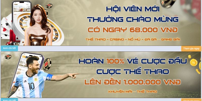 Top chương trình ưu đãi không thể bỏ lỡ tại Tobet88