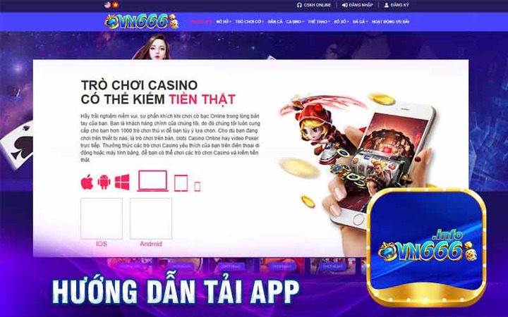 Hướng dẫn cách tải app và đăng ký VN666