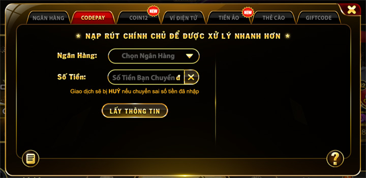 Các tính năng chính trên trang chủ Go88