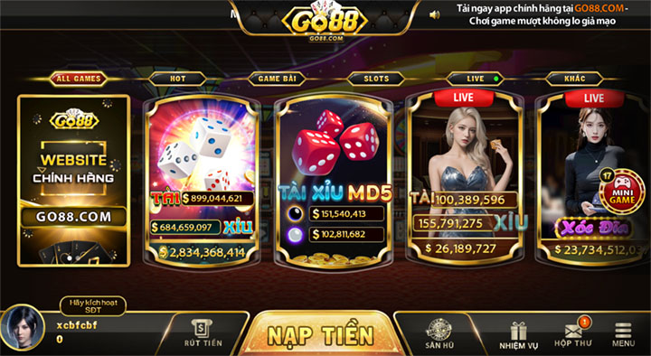 Go88 - Game đổi thưởng hàng triệu game thủ Việt mê